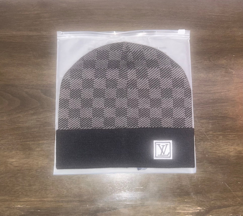 Black and Grey LV beanie