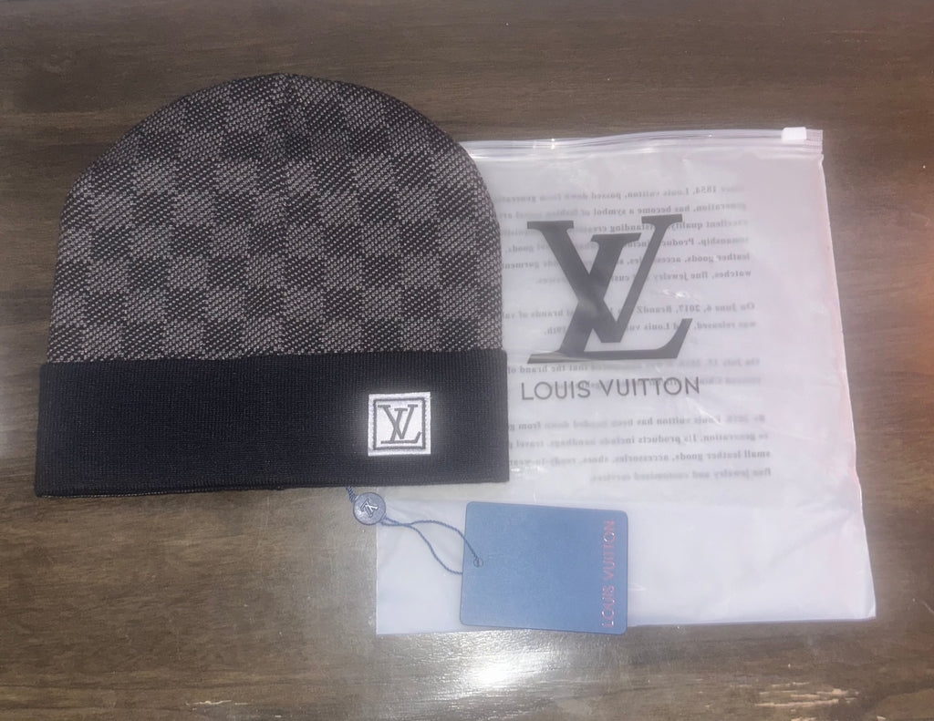 Black and Grey LV beanie